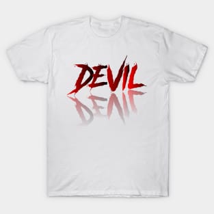 Devil 3D Look Dark Red Glassy Effect T-Shirt